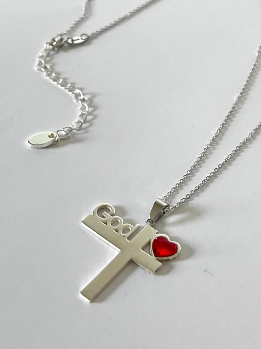 God Is ❤️ Cross Necklace