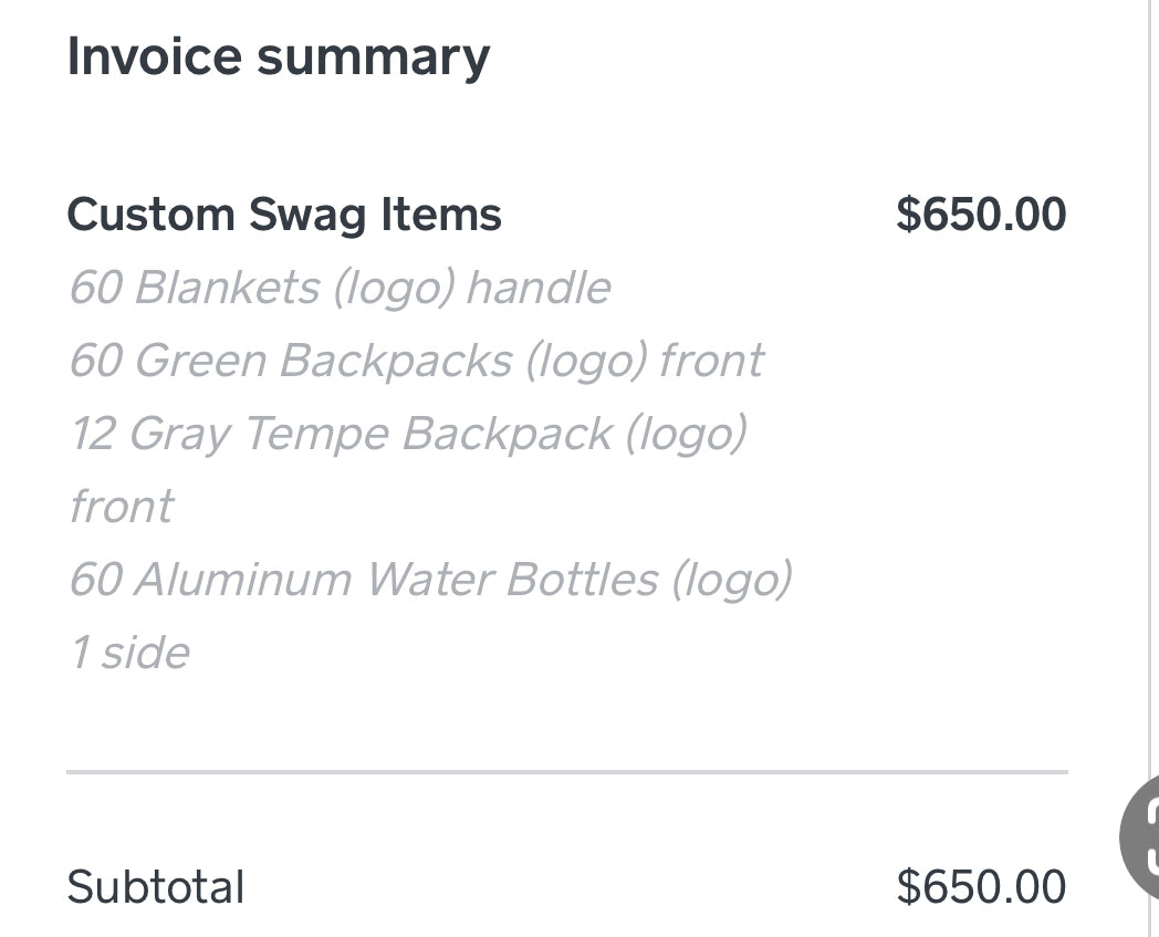 CUSTOM ORDER