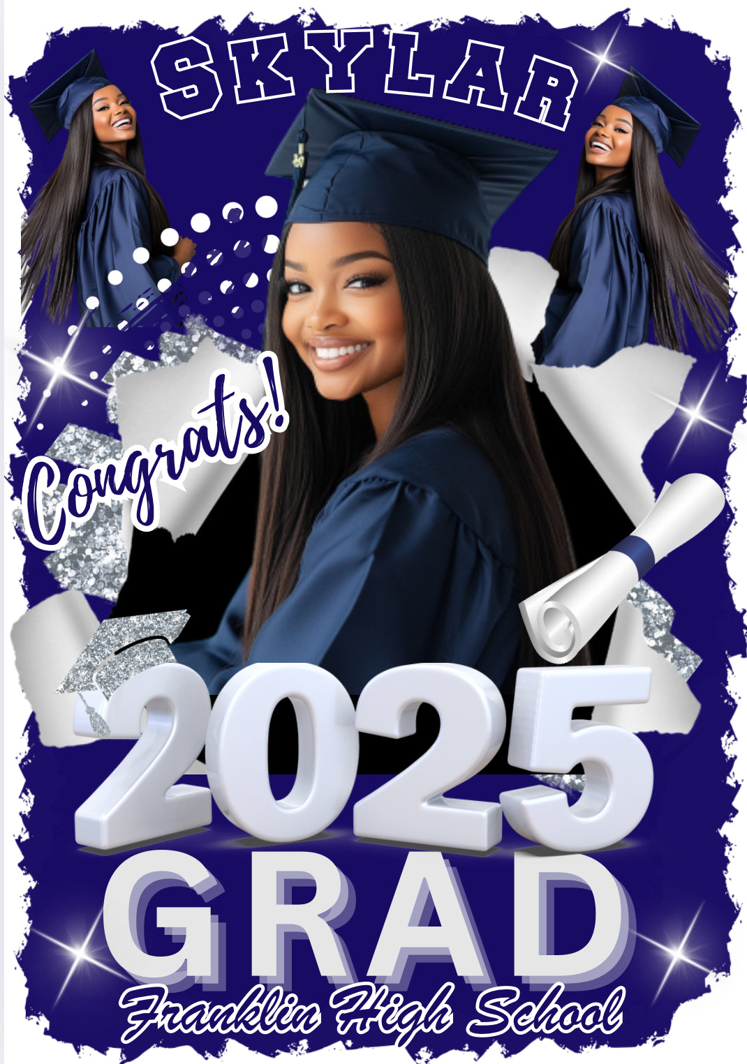 Graduation 2025 Template (Blue)