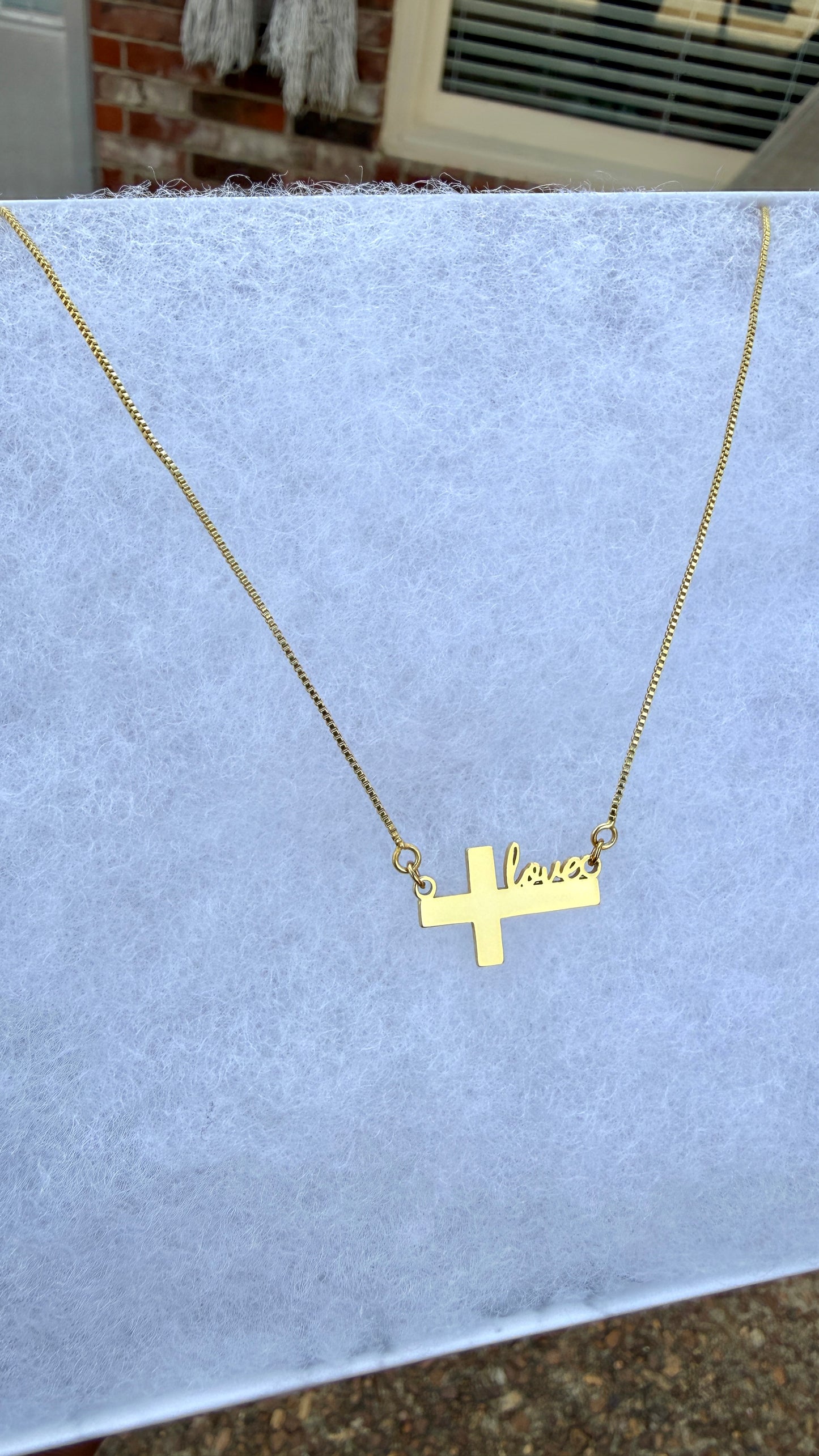 Side Cross Love Necklace