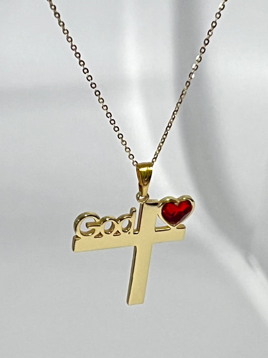 God Is ❤️ Cross Necklace