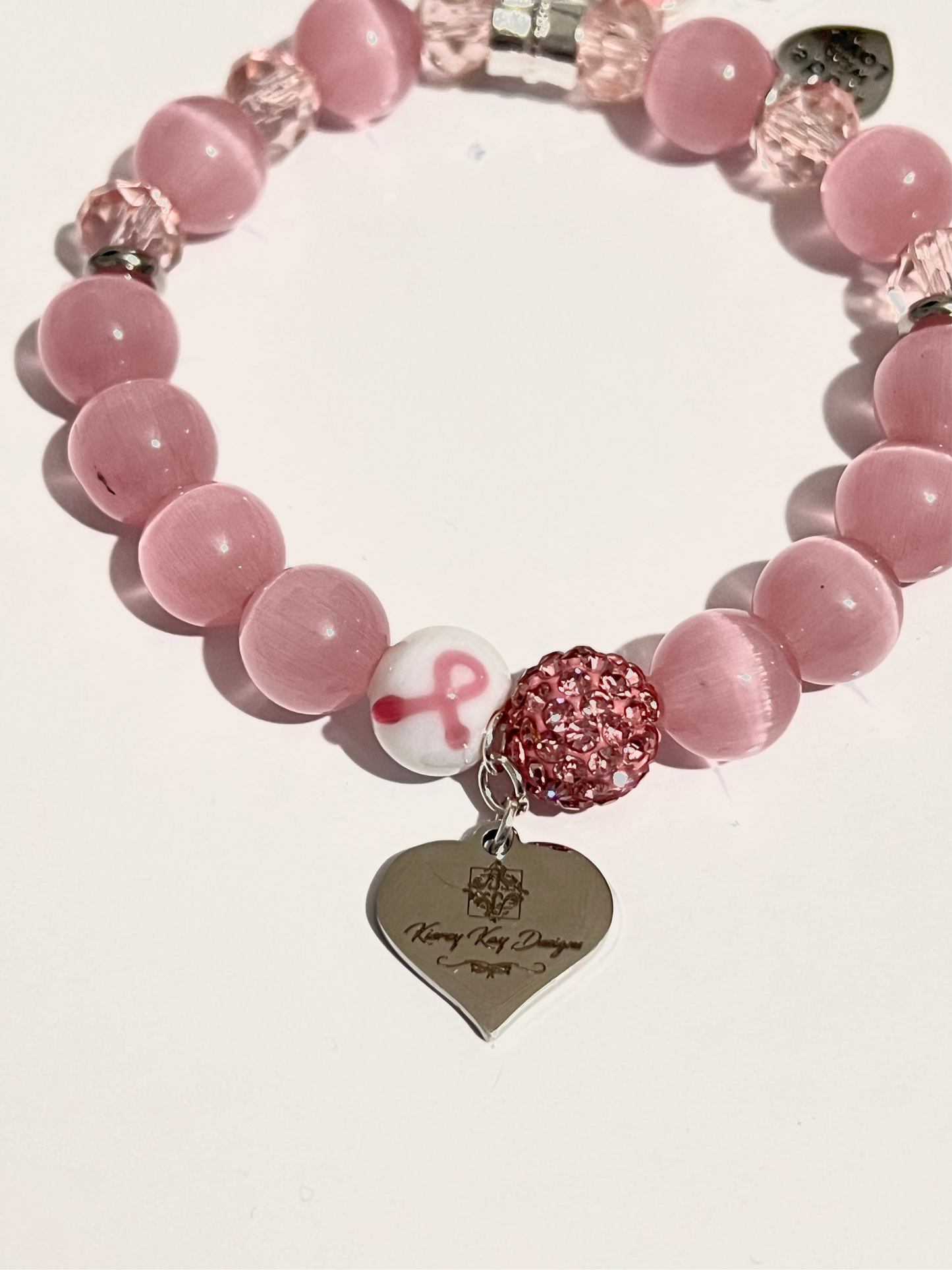 Breast Cancer Awareness Bracelet Stack