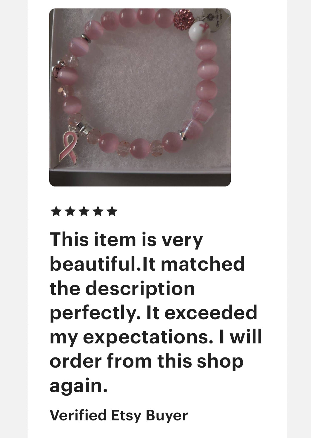 Breast Cancer Awareness Bracelet