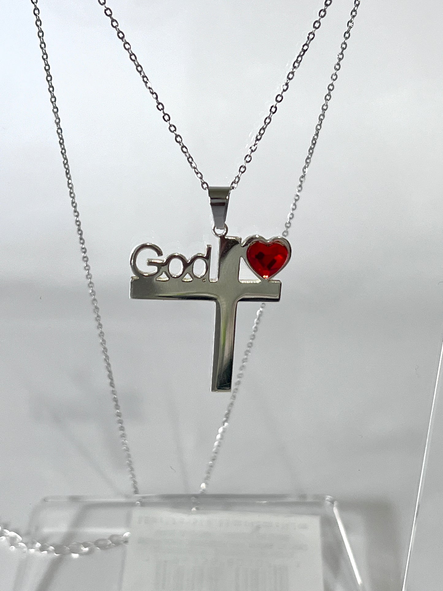 God Is ❤️ Cross Necklace