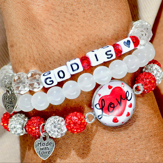 God Is Love Bracelet Stack