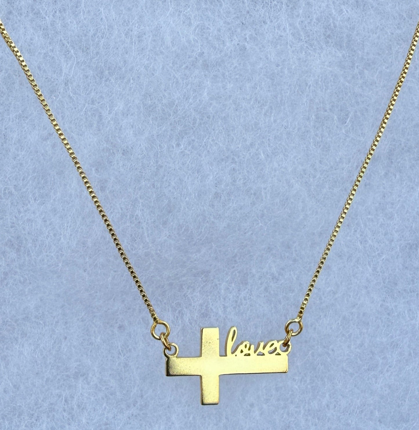 Side Cross Love Necklace