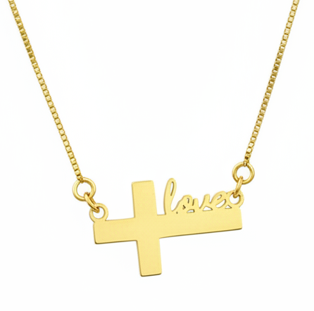 Side Cross Love Necklace