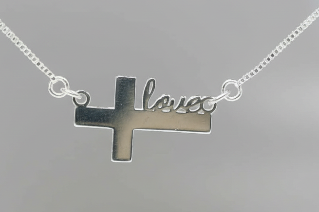 Side Cross Love Necklace