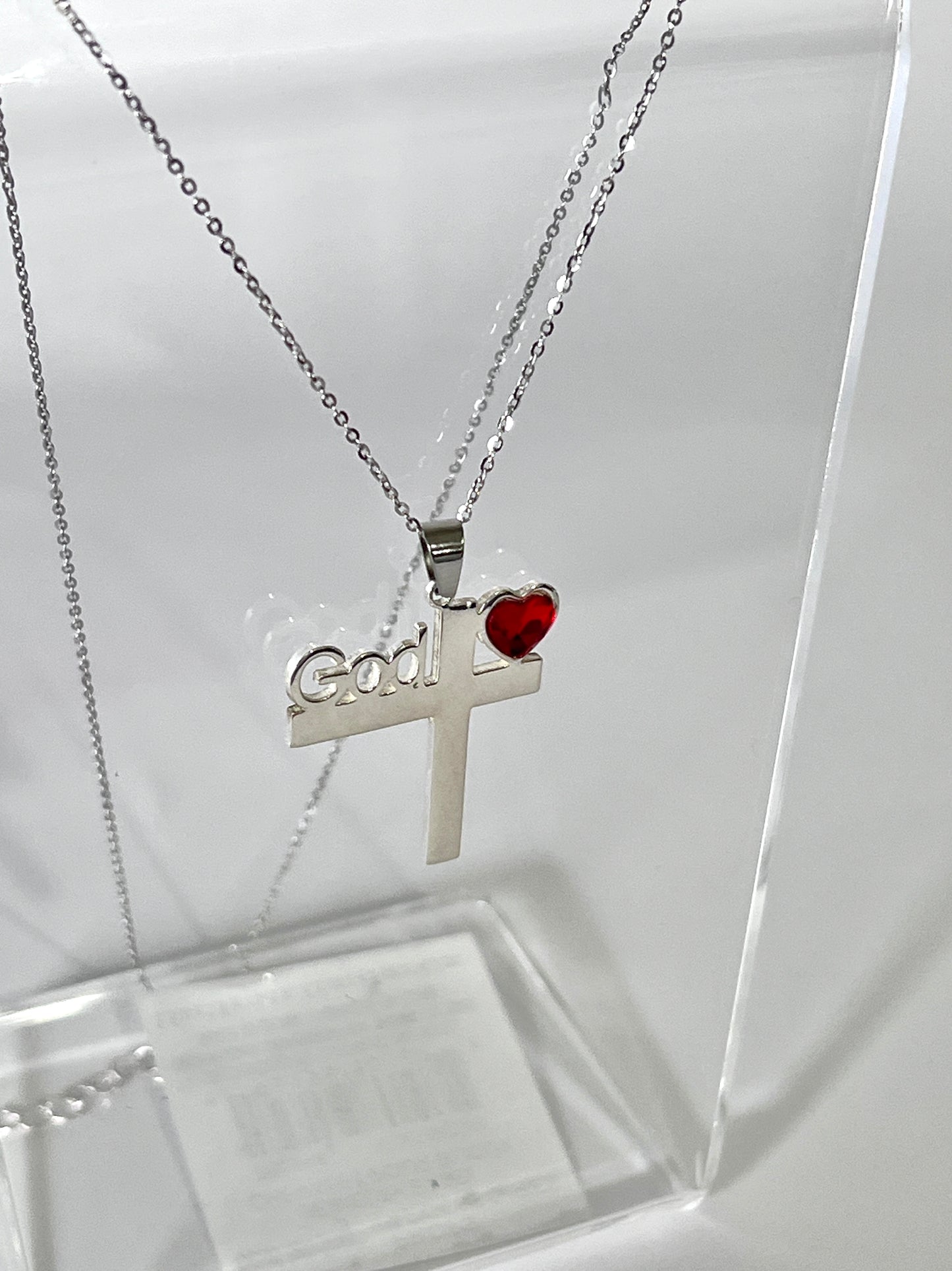 God Is ❤️ Cross Necklace