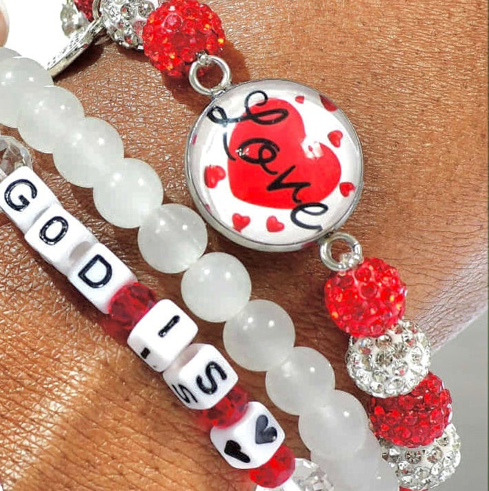 God Is Love Bracelet Stack