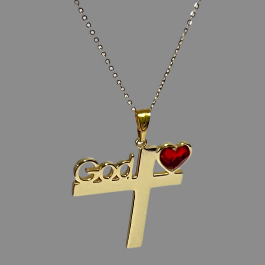 God Is ❤️ Cross Necklace