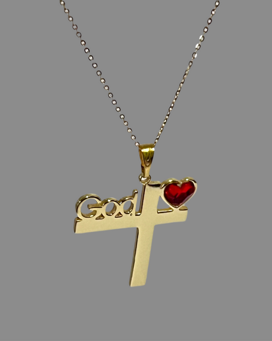 God Is ❤️ Cross Necklace