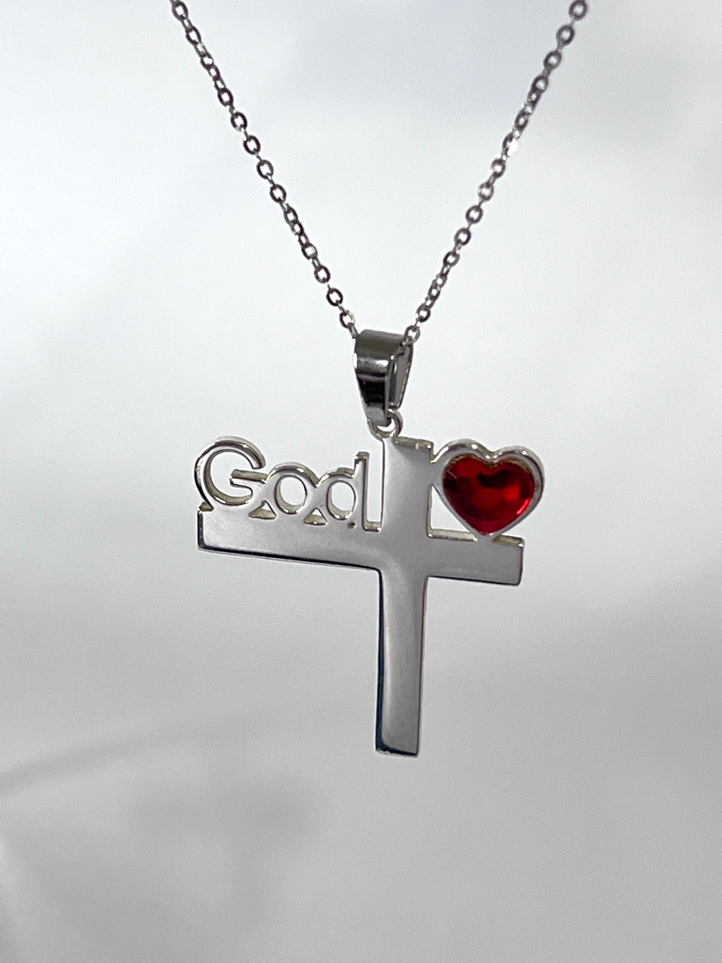 God Is ❤️ Cross Necklace