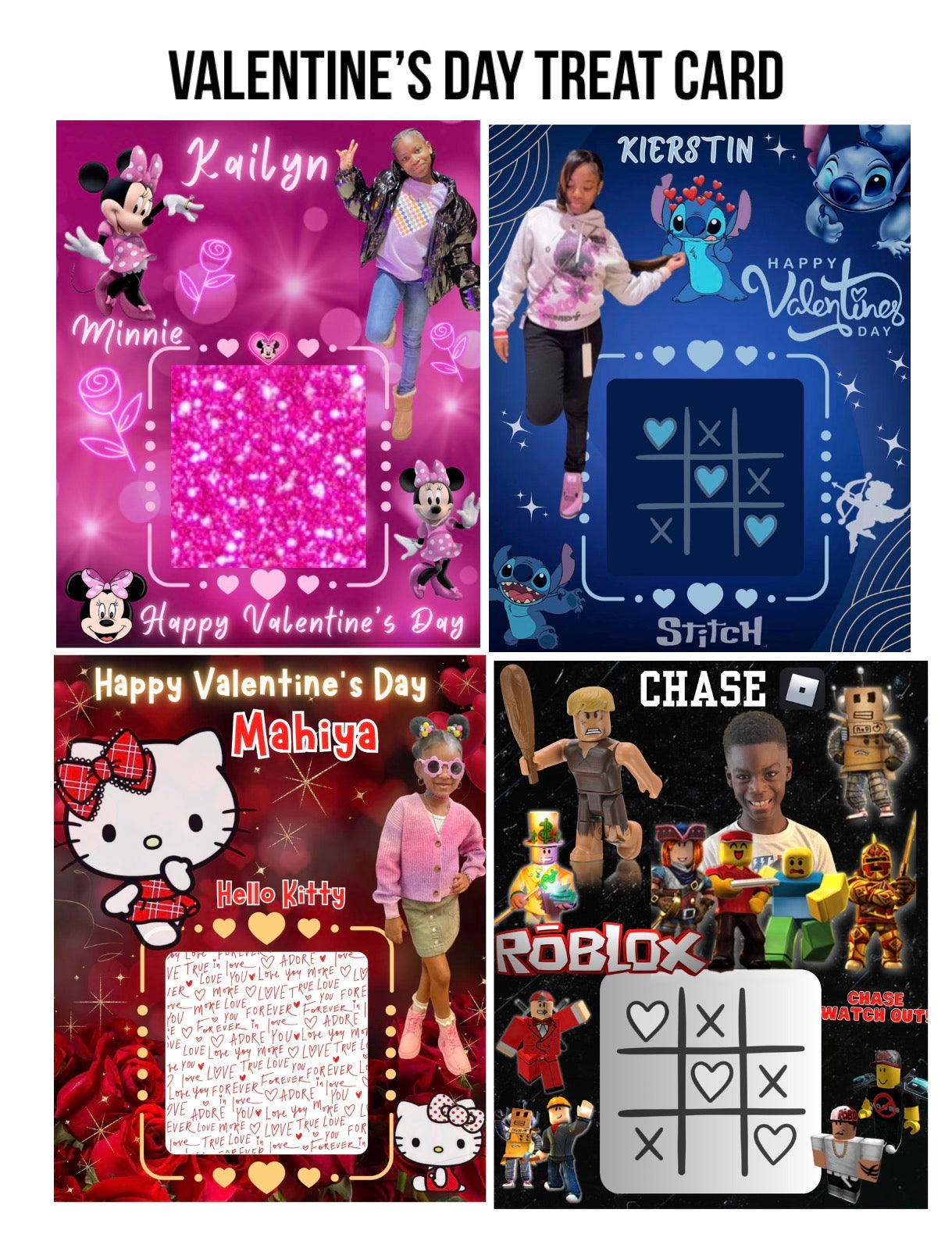 Jumbo Valentine's Day Treat card (8 New Designs)