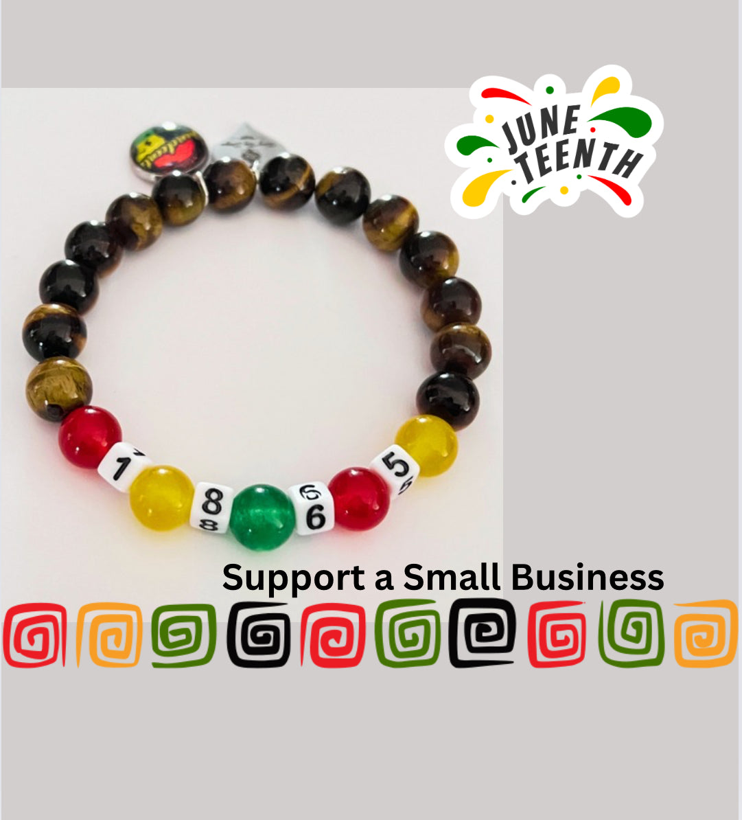 Celebrate Juneteeth 1865 Bracelet (Tiger Eye)
