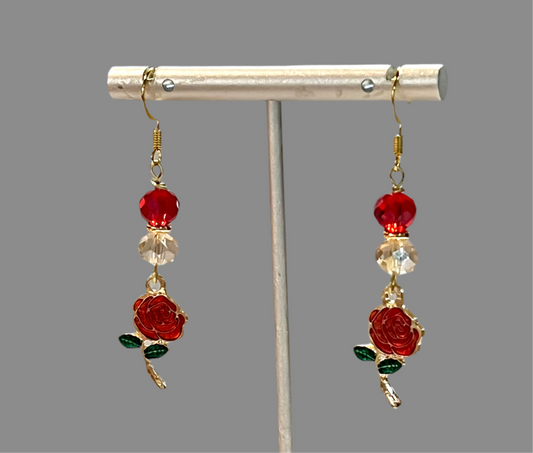 Rose Flower Earrings