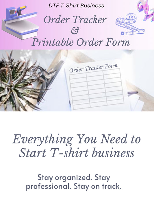 T-Shirt Business Order Form & Order Tracker Form