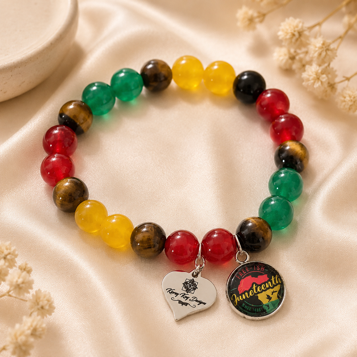 Juneteeth Bracelet (tiger eye)