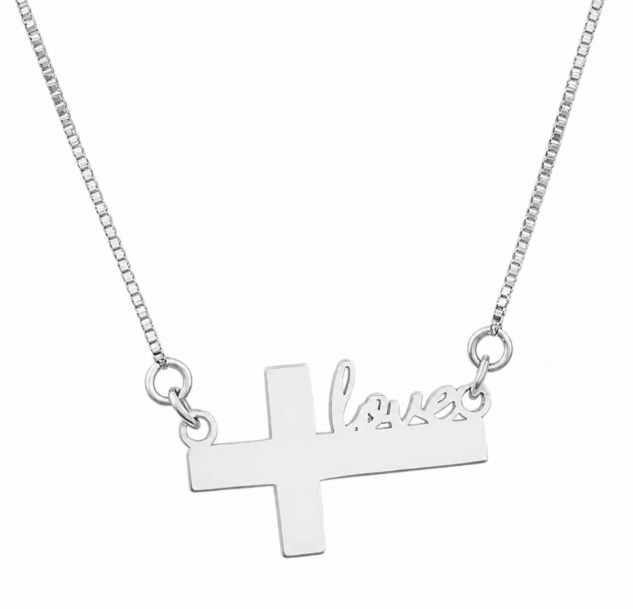 Side Cross Love Necklace