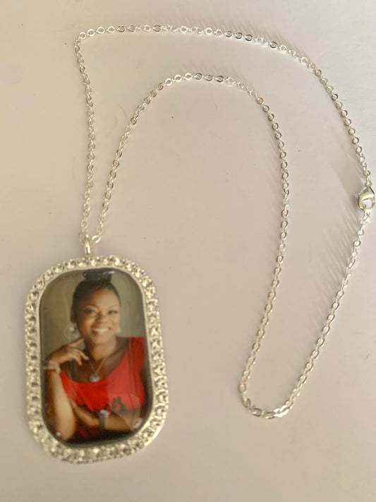 Dog Tag Photo Necklace